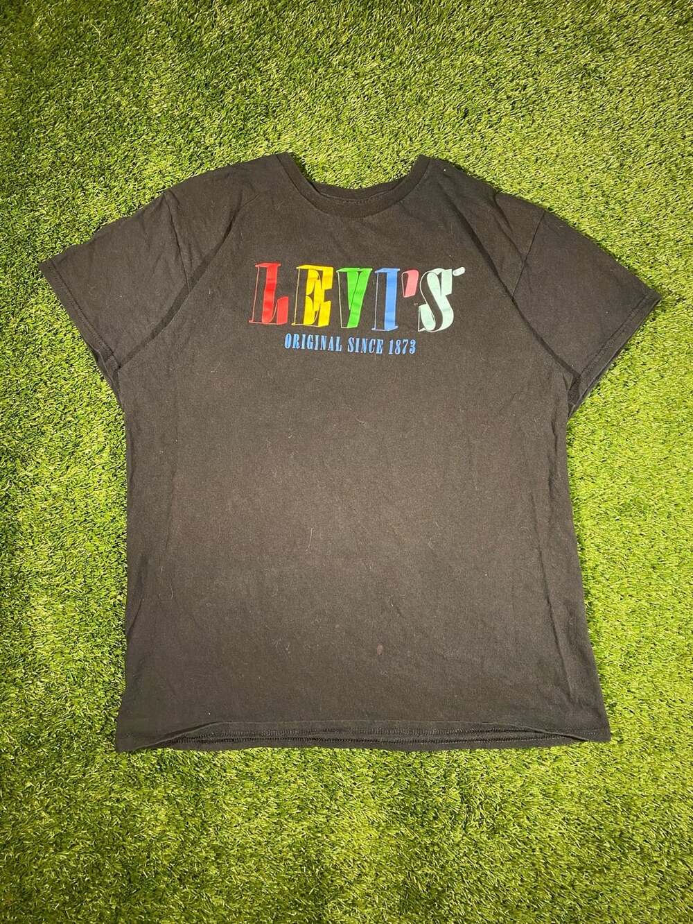 Levi's Graphic T-Shirt Size M Black Original Since 1873 Logo